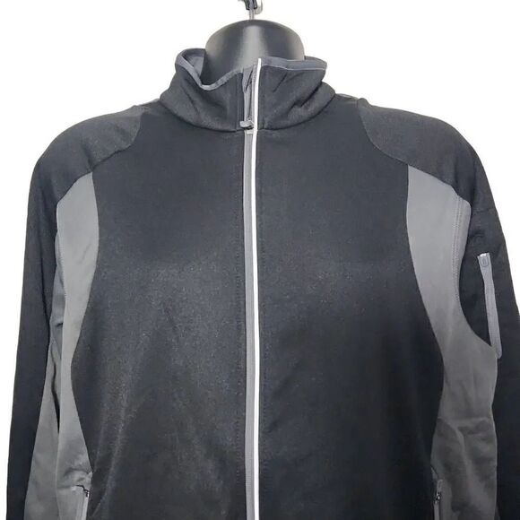 North End Men's Size Large Black Gray Zip Up Track Jacket - Picture 3 of 7